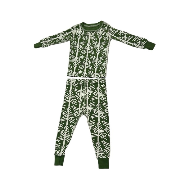 Pact Other - Pact Two Piece Organic Cotton Green Holiday Abstract Tree 18 Months Baby